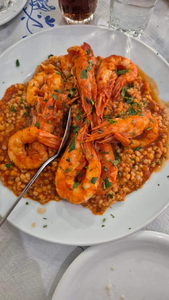 Shrimps with trahana / Τραχανότο με γαρίδες